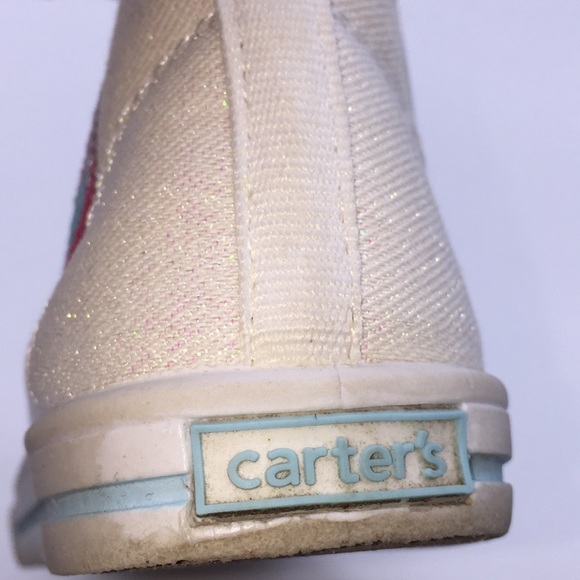 Carter’s Little Girls Unicorn Sparkle Hi-Tops Sneakers Running Shoes Size 7 - Picture 9 of 14
